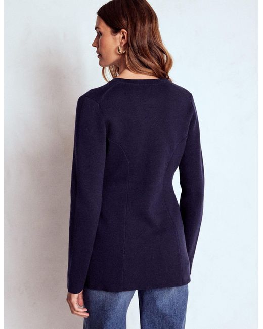 Boden Blue Joanna Fitted Knitted Jacket