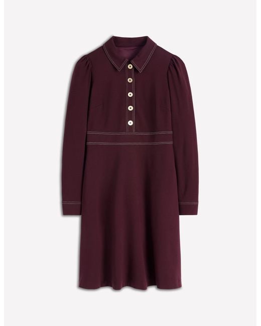 Boden Red Nicolette Long Sleeve Dress