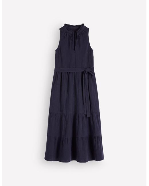 Boden Blue Viv Double Cloth Maxi Dress