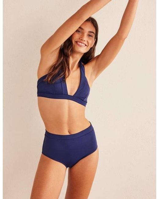 Boden Blue Ithaca Halter Bikini Top