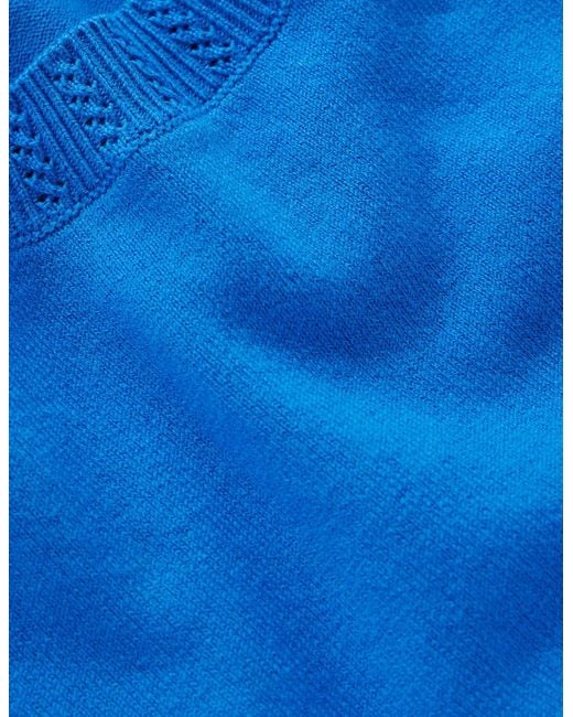 Boden Blue Emilia Cotton Crew T-Shirt