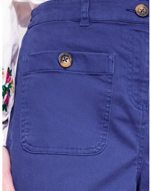 Boden Blue Patch Pocket Crop Chino