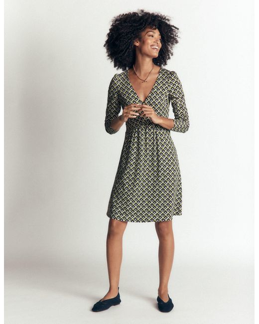 Boden Green Briony Jersey Short Dress