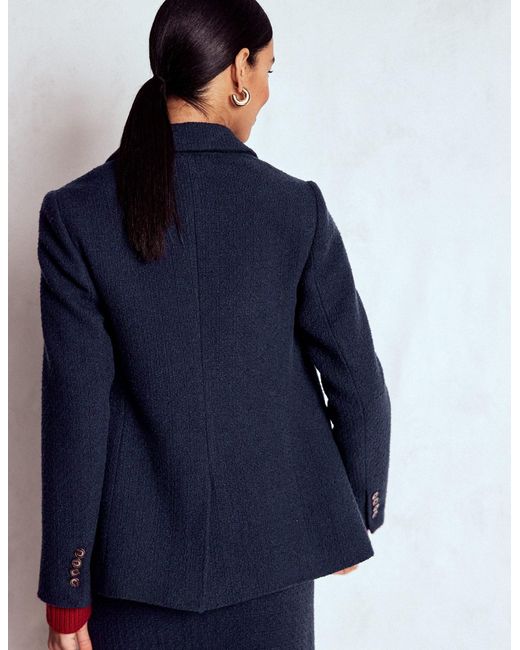 Boden Blue Stamford Texture Blazer