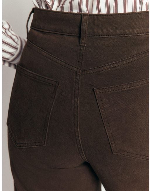 Boden White High Rise Wide Leg Jeans