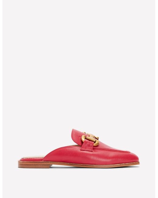 Boden Pink Iris Snaffle Mule Loafers
