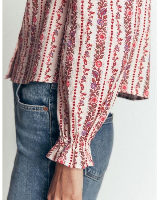 Boden White Cotton Top