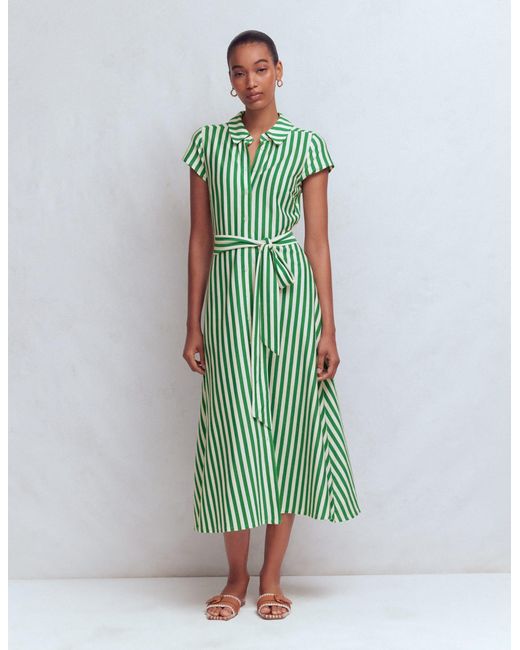 Boden Green Marcia Jersey Shirt Dress