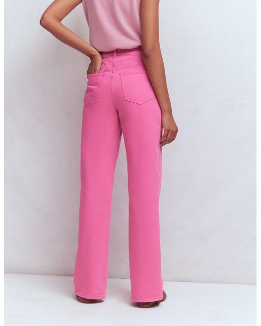 Boden Pink High Rise Column Leg Jeans