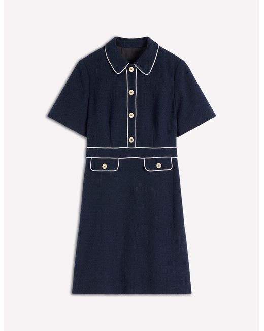 Boden Blue Eda Cotton Shift Dress