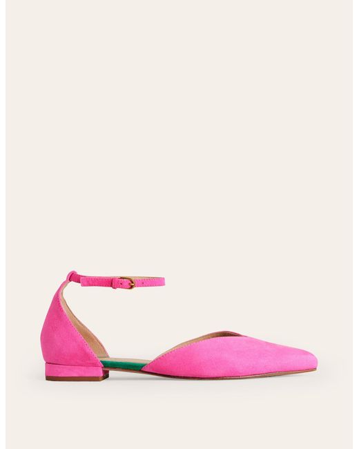 Chaussures plates à bout pointu avec bride cheville Boden en coloris Pink