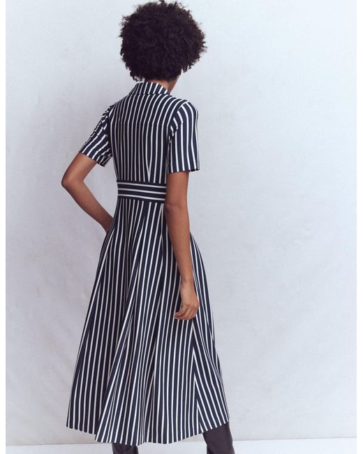 Boden Blue Bridget Ponte Shirt Dress
