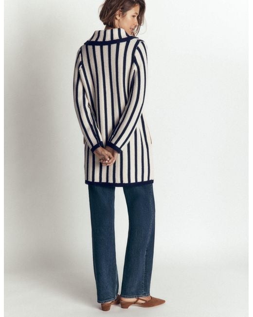 Boden Blue Longline Knitted Coatigan