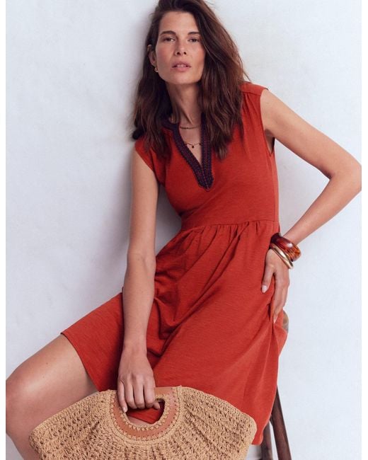 Boden May Embroidered Short Dress
