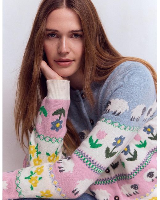 Boden Multicolor Edie Fair Isle Cardigan