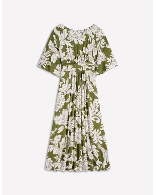 Boden White Imelda Kimono Jersey Dress
