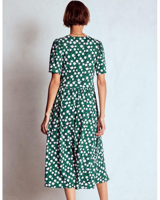Boden Green Louisa Jersey Midi Dress