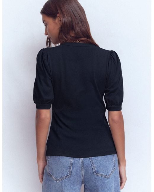 Boden Blue Supersoft Short Sleeve Henley