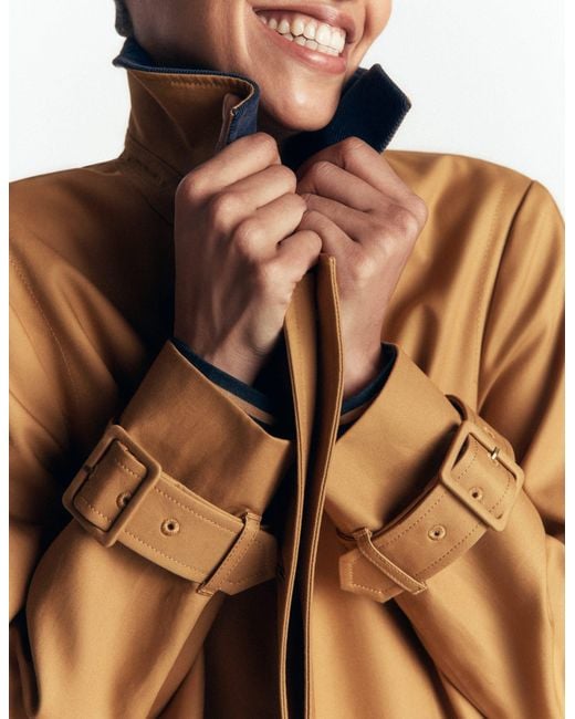 Boden Blue Swing Box Short Trench