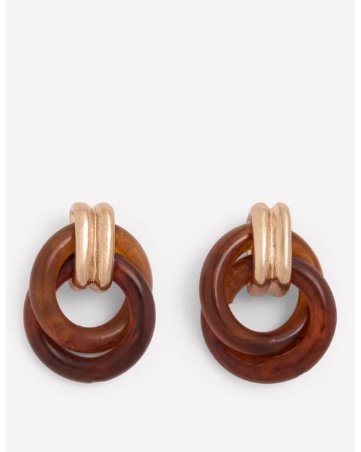 Boden Brown Double Twist Earrings