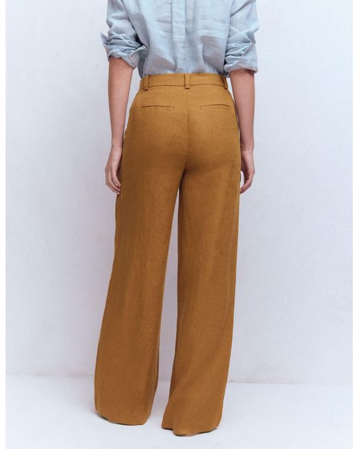 Boden Blue Belgravia Linen Trousers
