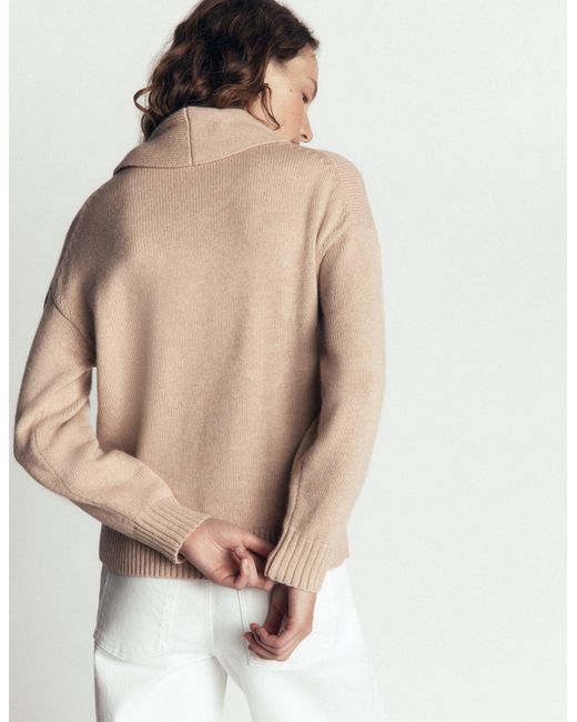 Boden Natural Lydia Tie Neck Knitted Sweater