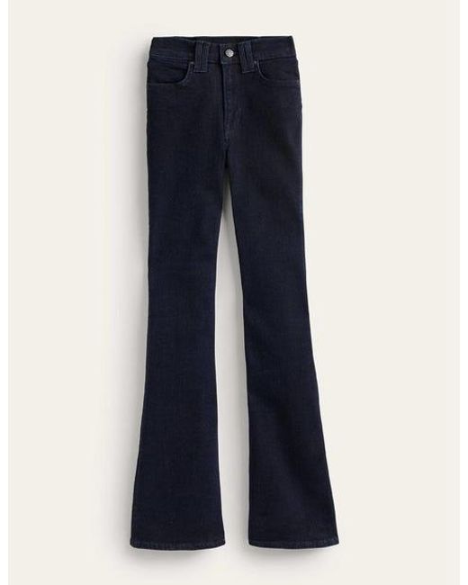 Boden Blue Mid Rise Slim Flare Jeans