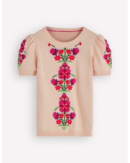 Boden Red Monica Knitted T-Shirt