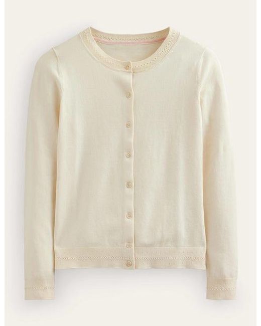 Boden Natural Catriona Cotton Cardigan