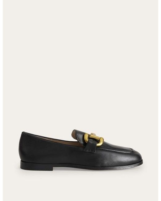 Boden Black Iris Leather Snaffle Trim Loafers