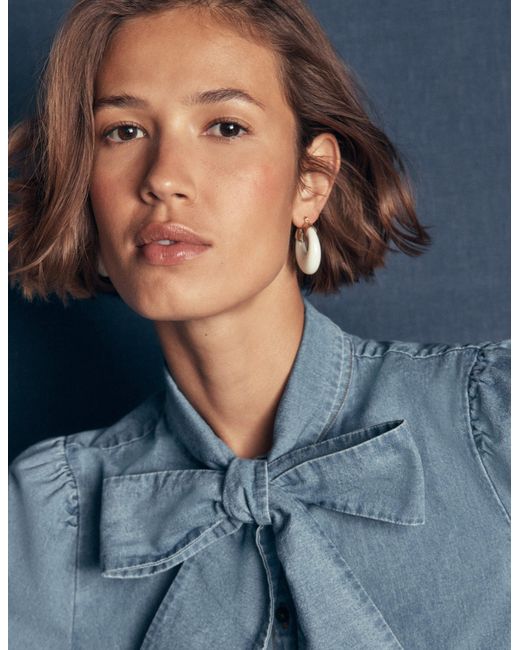 Boden Blue Curved Resin Hoops