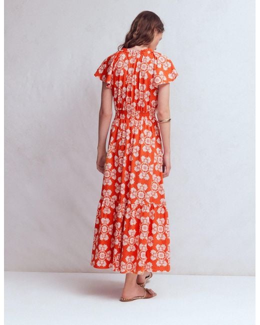 Boden Tala Tiered Jersey Maxi Dress