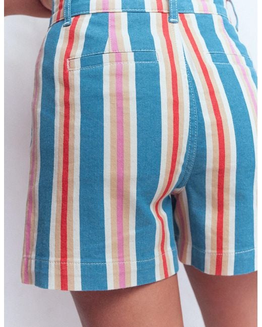 Boden White Primrose Denim Shorts