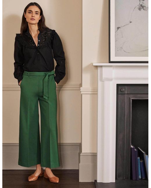 Boden Jersey Pull-on Culottes Green