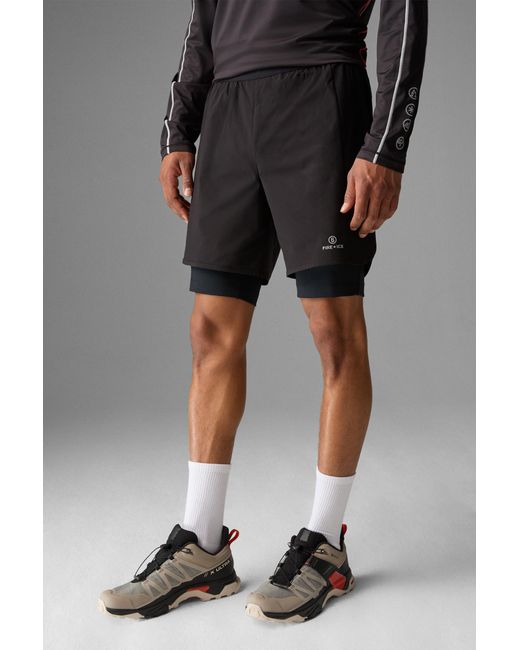 Bogner Fire + Ice Black Seton Functional Shorts for men