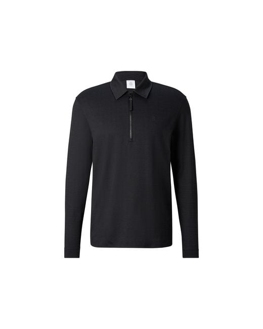 Bogner Black Bailey Polo Long-Sleeved Top For for men