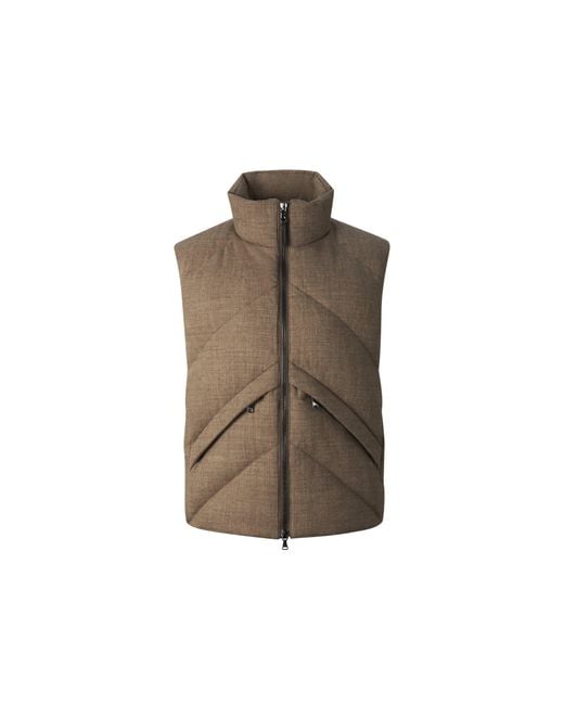 Bogner Brown Kendo Virgin Wool And Down Vest For for men