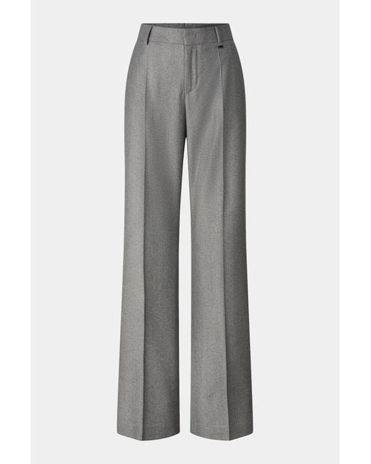 Bogner Gray Jody Virgin Wool Trousers For