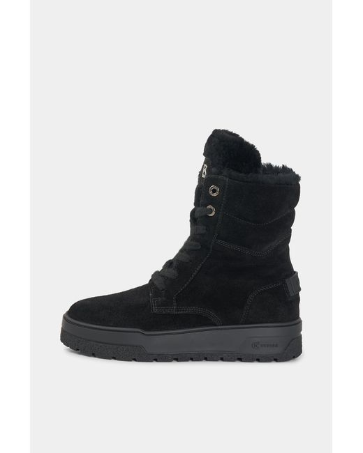 Bogner Black Calgary Lace-up Boots With Spikes