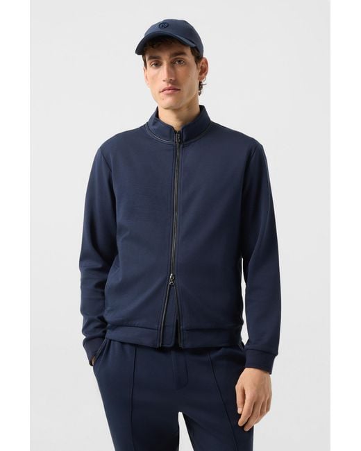 Bogner Blue Spencer Jersey Jacket For for men