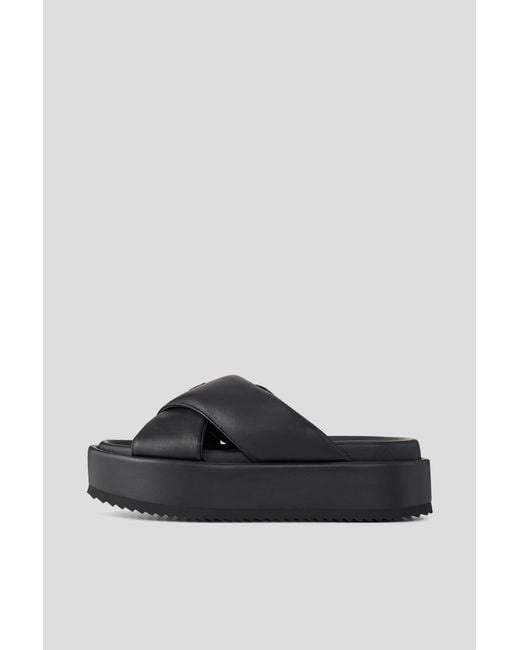Bogner Black Sorrento Platform Sandals