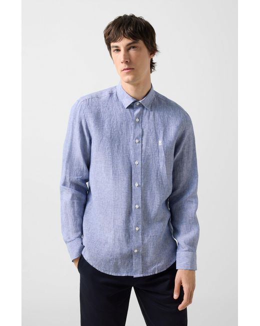 Bogner Timi Linen Shirt in Blue for Men | Lyst