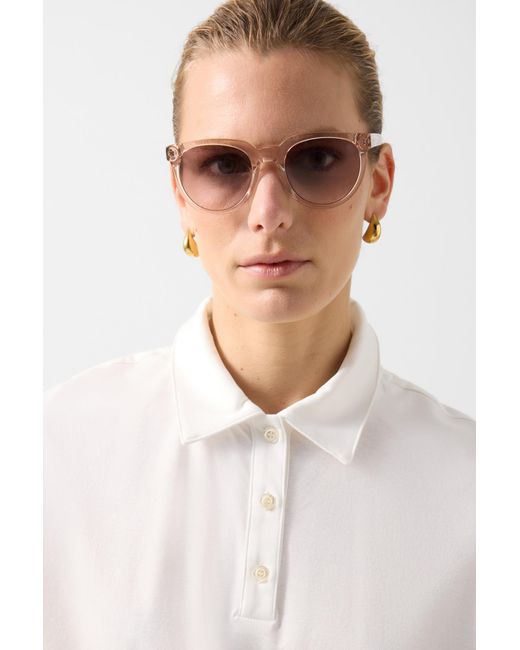 Bogner White Mia Polo Top For