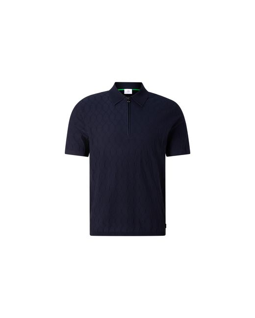 Bogner Blue Maxim Knitted Polo Shirt for men