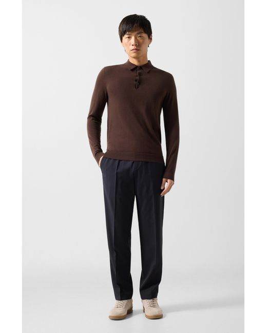 Bogner Black Knitted Polo Long-Sleeved Top Jake For for men