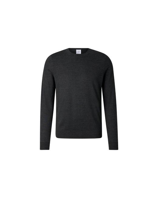 Bogner Black Pure New Wool Cashmere Sweater for men