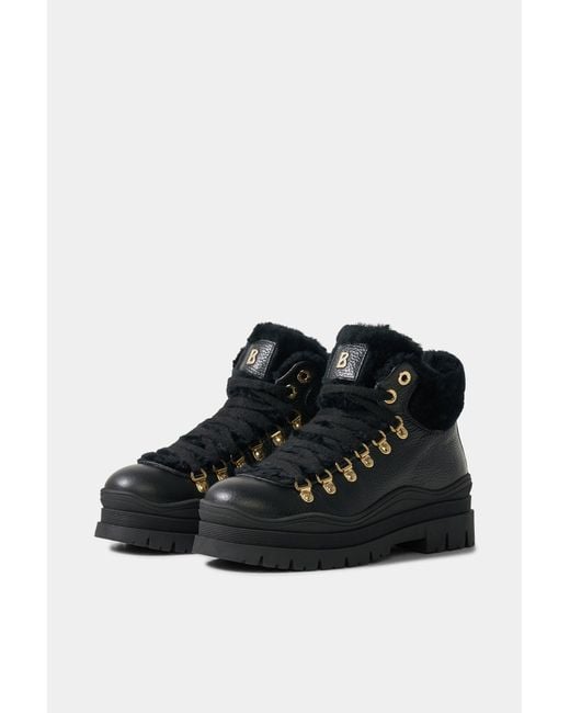 Bogner Black Lace-up Boots, Arosa