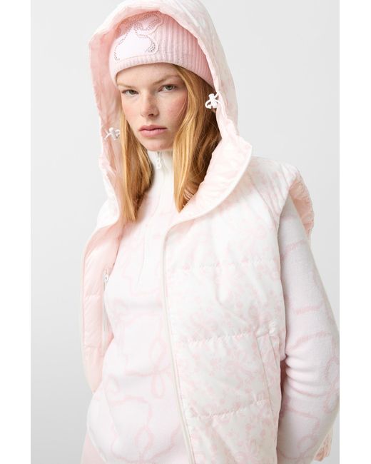 Bogner Fire + Ice Pink Reversible Quilted Vest Namilia