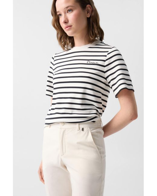 Bogner White Pleated Trousers Abbie