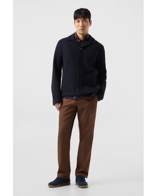 Bogner Blue Wool Overshirt Blanco for men